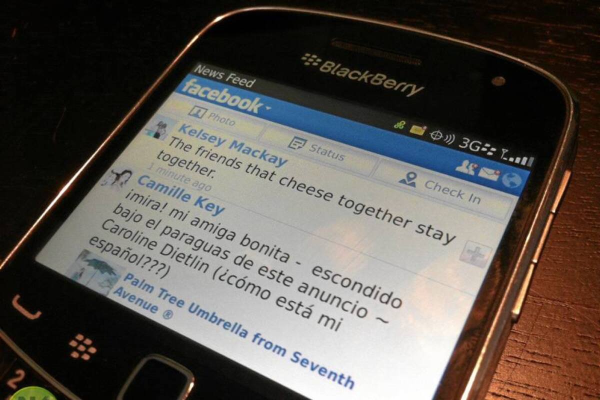 Facebook mejoró su aplicación para BlackBerry (Foto: Tomada de internet/VANGUARDIA LIBERAL)