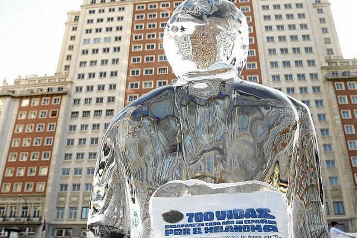 Estatuas de hielo para concienciar sobre cáncer de piel en Buenos Aires (Foto: Tomada de Internet/VANGUARDIA LIBERAL)