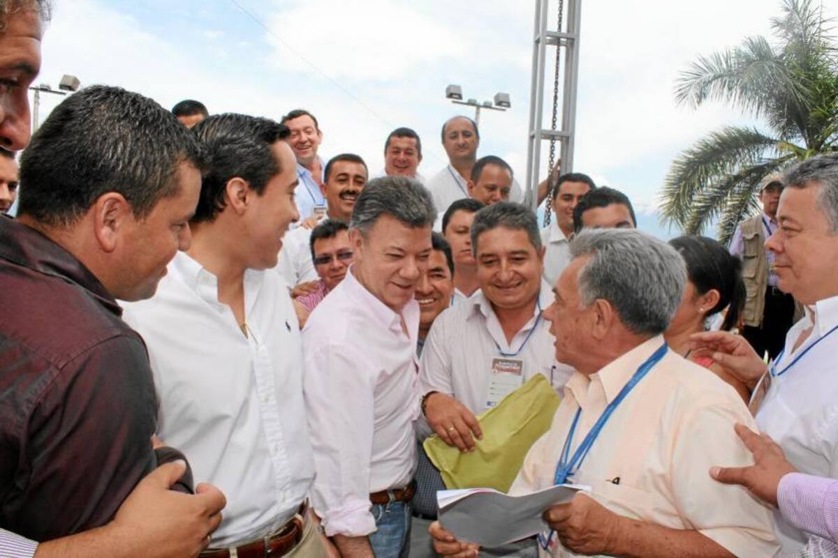 Presidente anunció obras por 4,3 billones de pesos en Santander (Foto: CÉSAR FLÓREZ / VANGUARDIA LIBERAL)