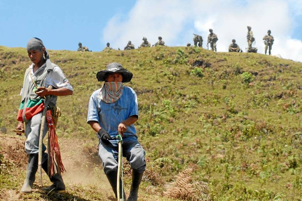 Indígenas detienen a 30 militares y desalojan otra base (Foto: Colprensa/VANGUARDIA LIBERAL)