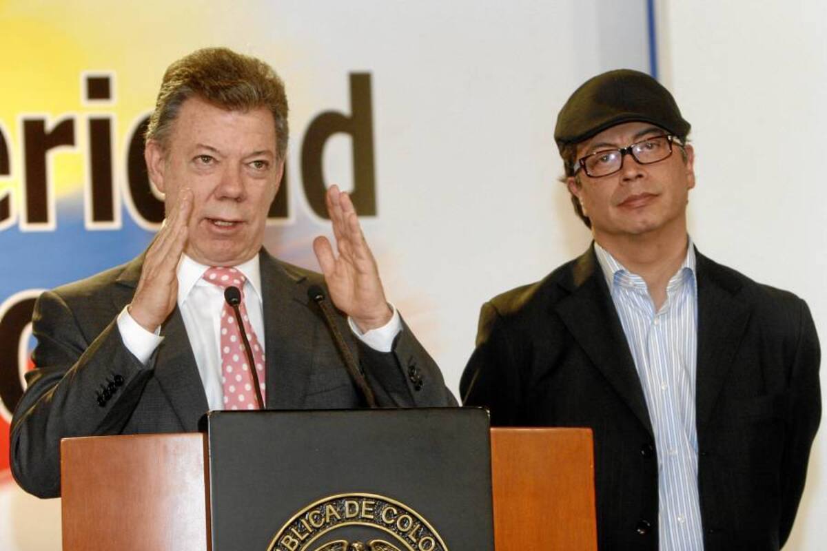 Gustavo Petro niega que haya hablado mal de Juan Manuel Santos (Foto: Archivo/VANGUARDIA LIBERAL)