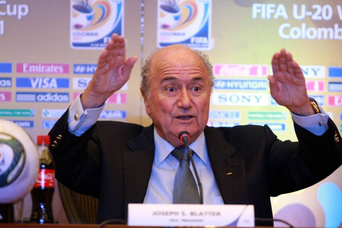 El presidente de la Fifa, Joseph Blatter, felicitó a Colombia por la organización del Mundial sub 20. (Foto: Colprensa/VANGUARDIA LIBERAL)