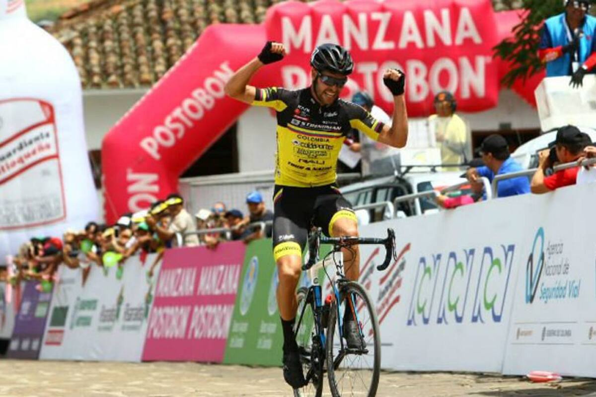 Frank Osorio se impuso en la llegada de la Vuelta a Colombia a Barichara (Foto: Colprensa / VANGUARDIA LIBERAL)
