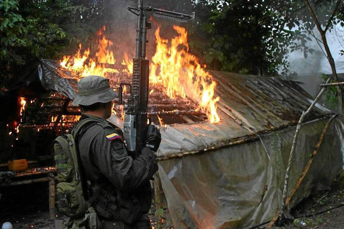 Destruyen gigantesco laboratorio de las Farc en el Cauca (Foto: Archivo/VANGUARDIA LIBERAL)