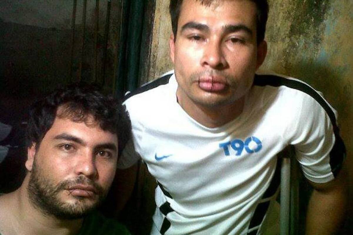 Dos internos del patio cinco de la Cárcel Modelo de Bucaramanga se cosieron de forma rudimentaria los labios para protestar por las malas condiciones de salud y el hacinamiento del penal. (Foto: Suministrada/VANGUARDIA LIBERAL)