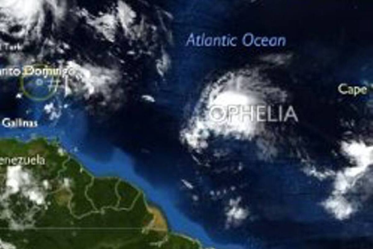 "Ophelia" se convirtió en huracán de categoría 2 en el Atlántico (Foto: Tomada de Internet/VanguardiaLiberal)