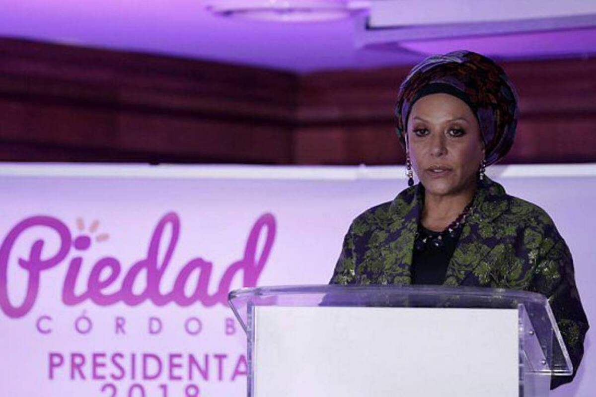Piedad Córdoba se retiró de la carrera a la presidencia (Foto: Colprensa /VANGUARDIA LIBERAL)