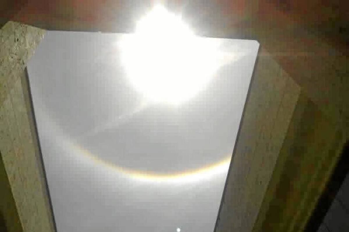 Halo de sol sobre el cielo de Bucaramanga (Foto: Suministrada Monica Aconcha)