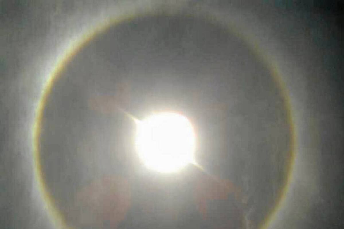 Halo de sol sobre el cielo de Bucaramanga (Foto: Suministrada Monica Aconcha)