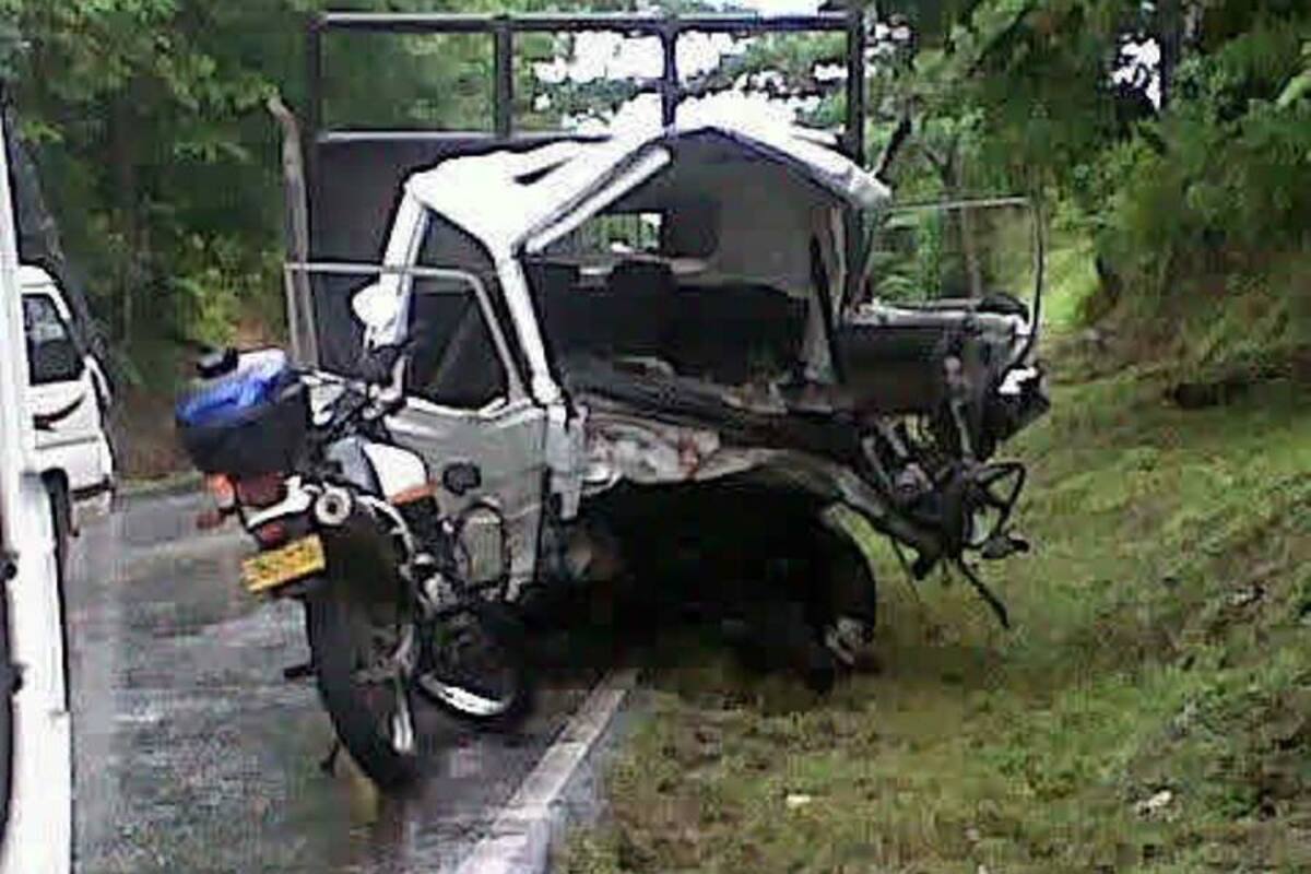 Accidente en la vía a Barrancabermeja (Foto: Suministrada/ Vanguardia Liberal)