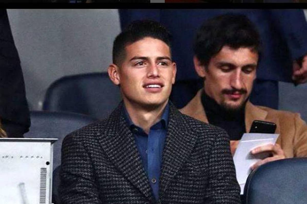 James Rodríguez y Shannon de Lima, juntos en la final entre Boca y River (Foto: Tomada de Instagram)