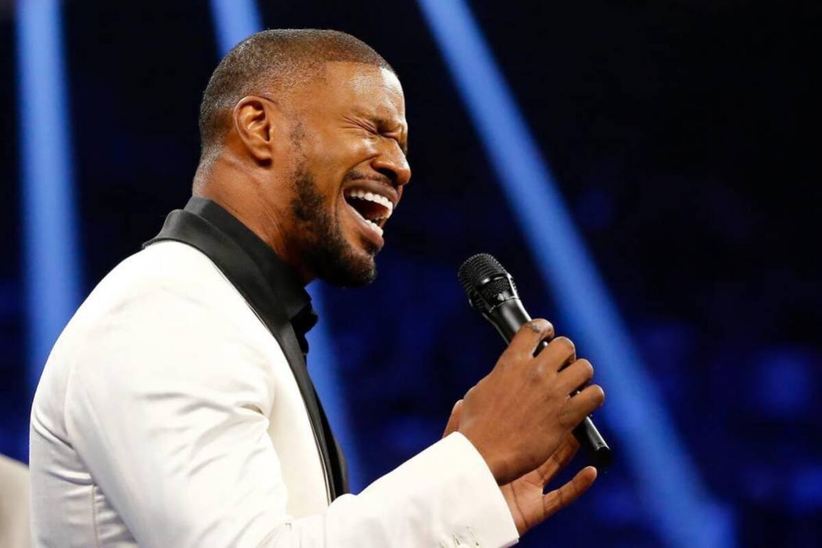 Críticas a Jamie Foxx por interpretación del himno de E.U. en la Pelea del Siglo (Foto: AFP / VANGUARDIA LIBERAL)