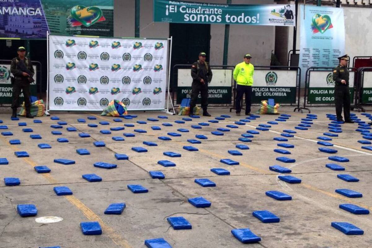 Policía incautó 920 kilos de marihuana en el área metropolitana (Foto: Paula Pimiento/ Vanguardia Liberal)