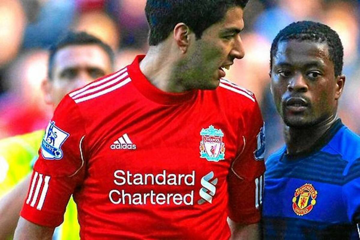 Suárez rechaza dar la mano a Evra en reencuentro tras acusación de racismo (Foto: Tomada de internet/VANGUARDIA LIBERAL)
