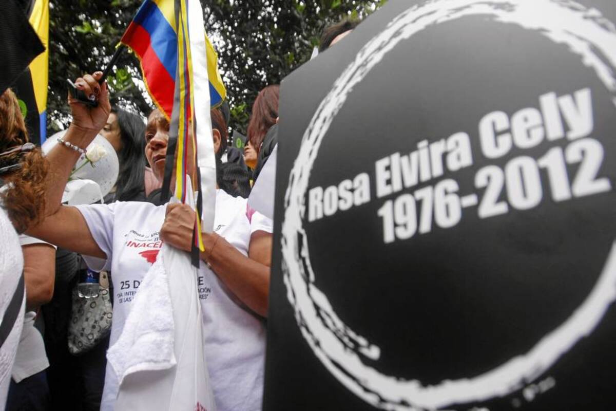 Marcha de repudio contra crimen de Rosa Elvira Cely (Foto: Colprensa / VANGUARDIA LIBERAL)