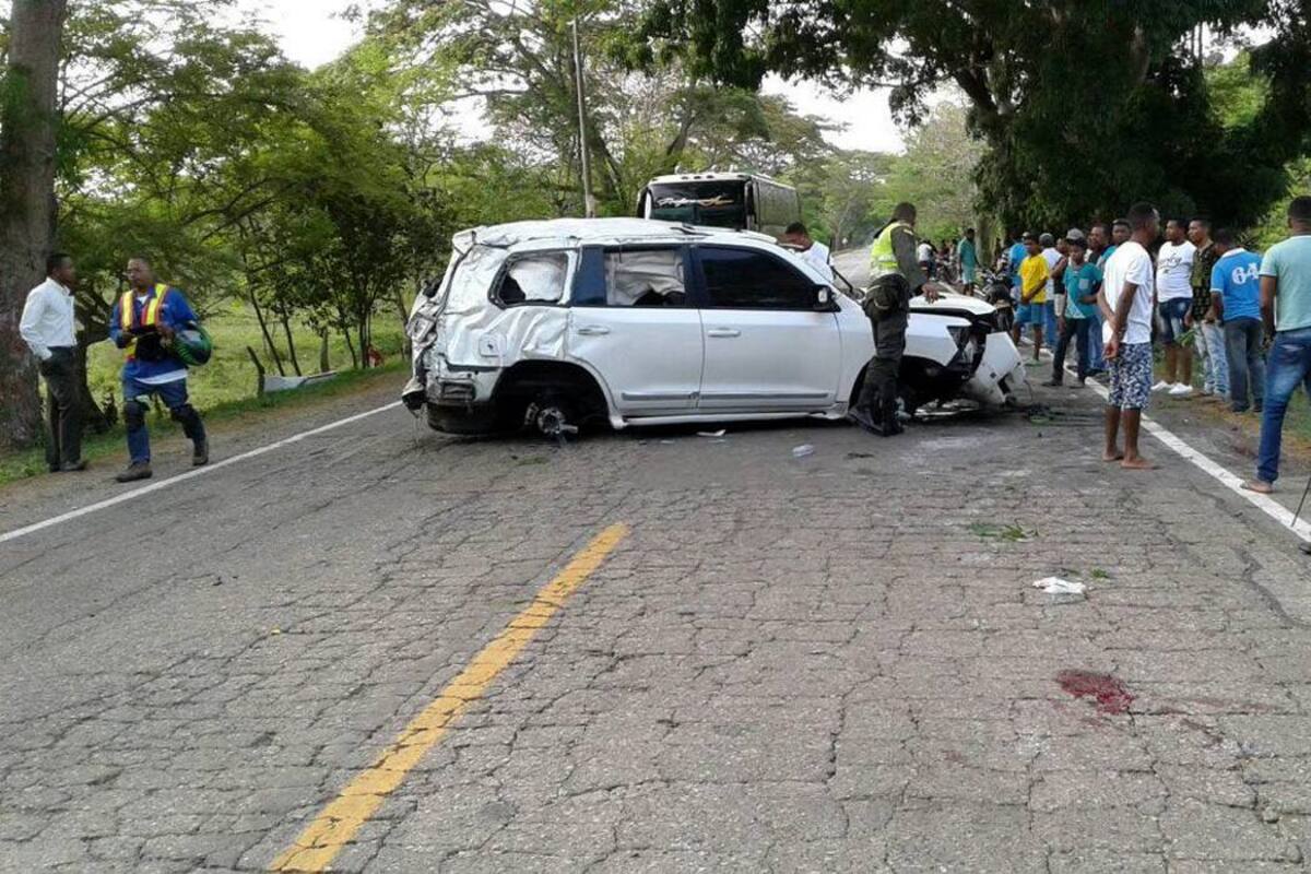 Se pudo corroborar que el artista no llevaba puesto el cinturón de seguridad. (Foto: Colprensa /VANGUARDIA LIBERAL)