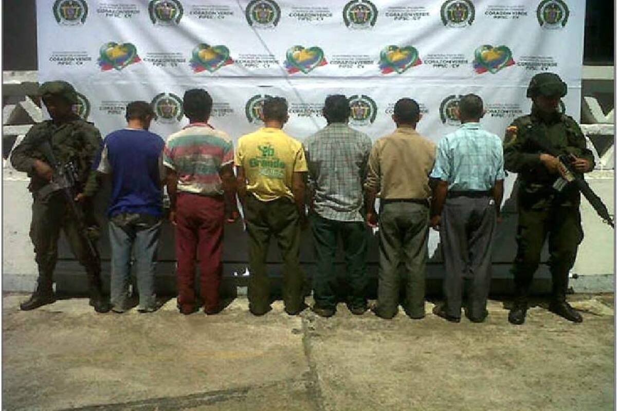 Seis capturados por explotación ilícita de yacimiento mineros (Foto: Suministrada/ VANGUARDIA LIBERAL)