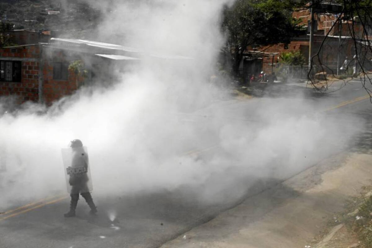 Así se vivió la protesta de los transportadores informales en el Norte de Bucaramanga (Foto: Nelson Díaz/VanguardiaLiberal)