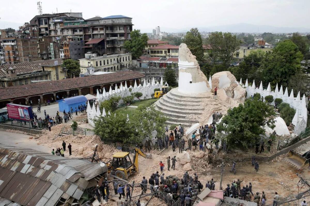 El sismo en Nepal derrumbó dos patrimonios de la humanidad (Foto: EFE/VANGUARDIA LIBERAL)
