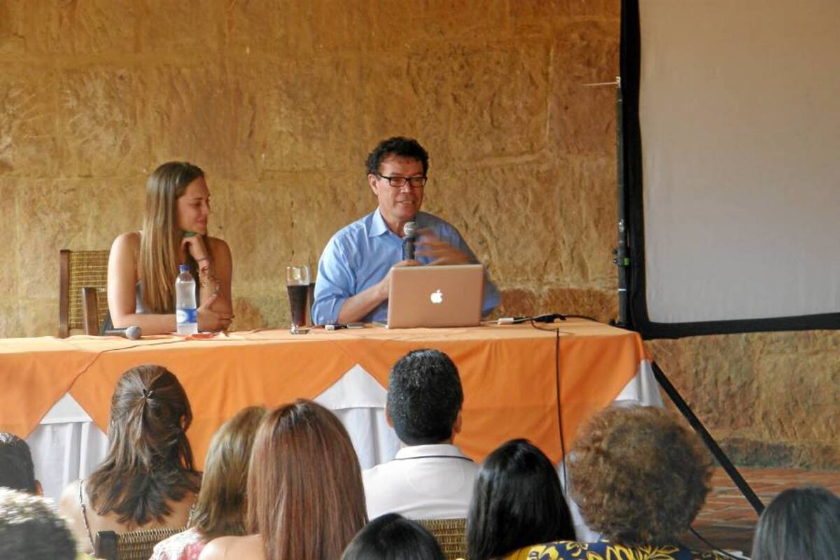Vladdo en el Festival de cine de Barichara (Foto: Jazmín Rodríguez / VANGUARDIA LIBERAL)