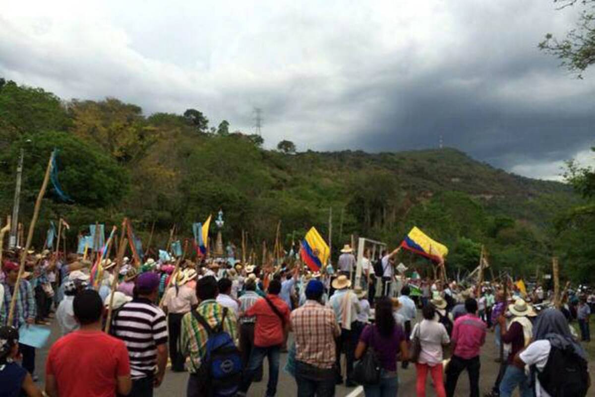 Campesinos de Santander continuarán protestas indefinidamente (Foto: Suministrada @ivangutierrezf)