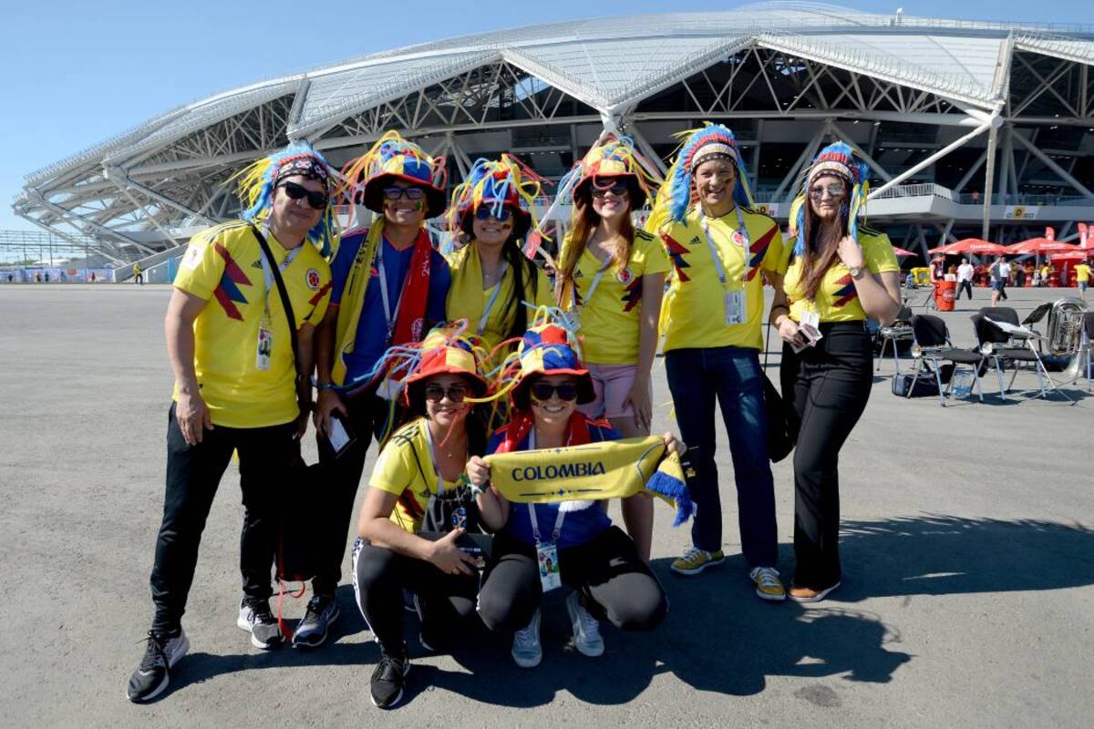 La fiesta 'tricolor' en Samara (Foto: Colprensa/VANGUARDIA LIBERAL)