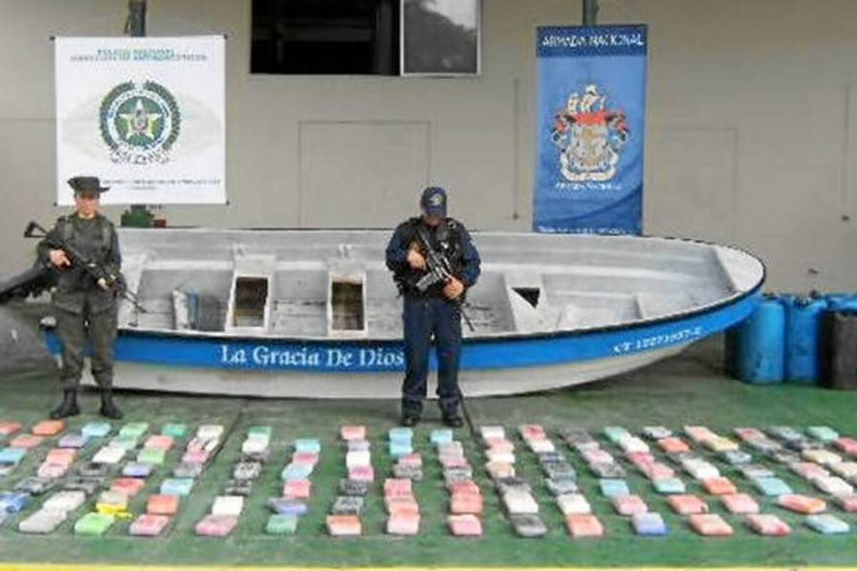 Las marinas de Colombia y EU interceptan lancha con cocaína en el Caribe (Foto: Tomado de Internet/ VANGUARDIA LIBERAL)