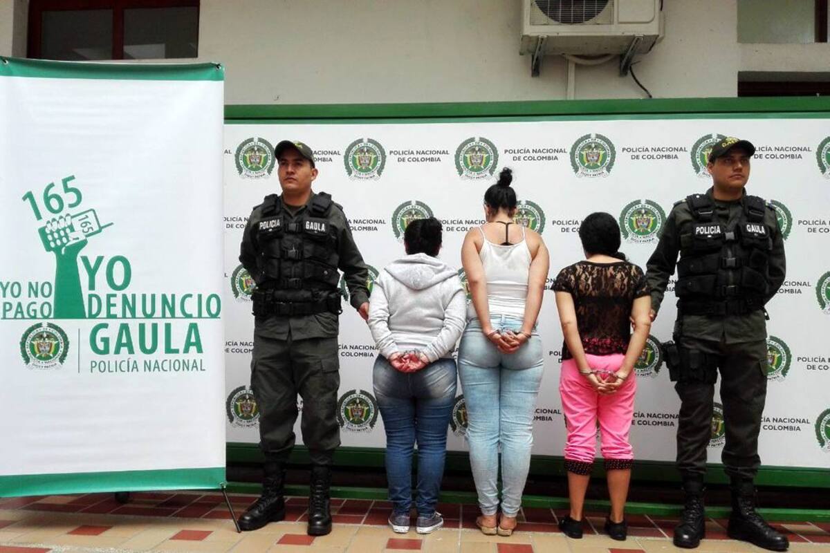 Caen mujeres que habrían realizado extorsiones por más de $2 mil millones en Bucaramanga (Foto: SUMINISTRADA/VANGUARDIA LIBERAL)