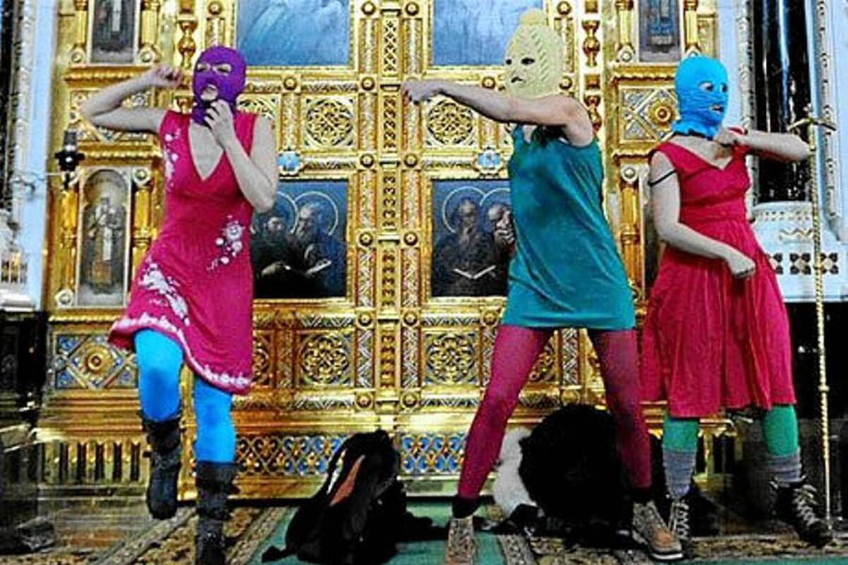 Comienza el juicio contra el grupo punk ruso que actuó en altar de catedral (Foto: Tomado de Internet/VANGUARDIA LIBERAL)