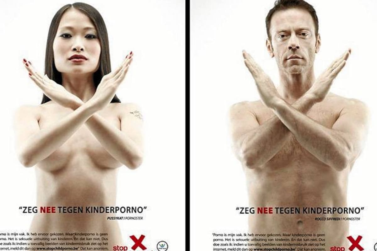 Dos estrellas porno en campaña contra la pornografía infantil (Foto: Tomada de internet/VANGUARDIA LIBERAL)