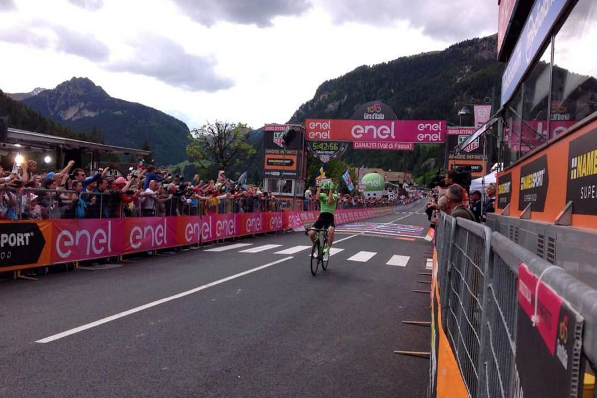 El francés Pierre Rolland ganó la etapa 17 del Giro de Italia (Foto: Tomada de Twitter)