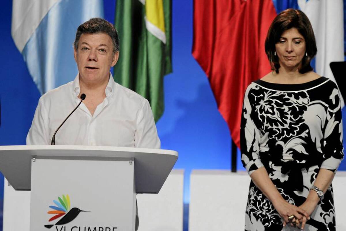 Calificación final de Santos: cinco en economía y sociales, tres en política (Foto: Colprensa/VANGUARDIA LIBERAL)