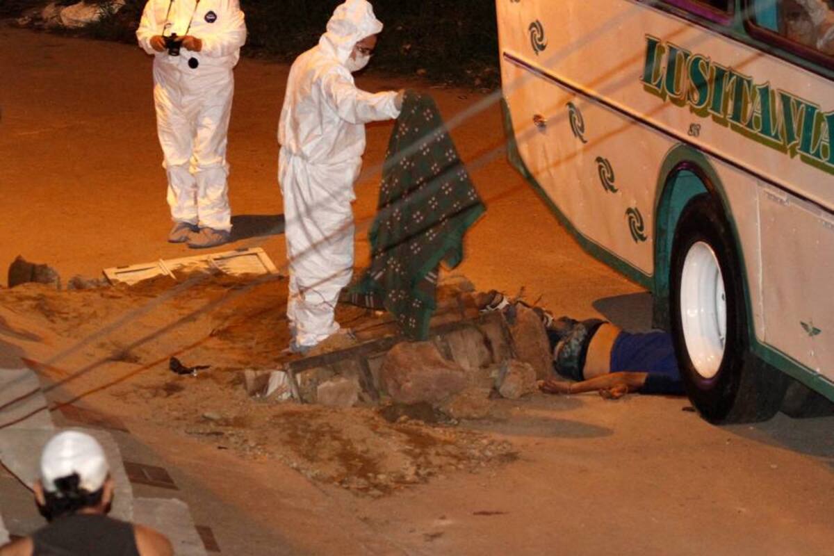 Joven perdió la vida en Floridablanca al ser arrollado por un bus (Foto: Nelson Díaz/ VANGUARDIA LIBERAL)