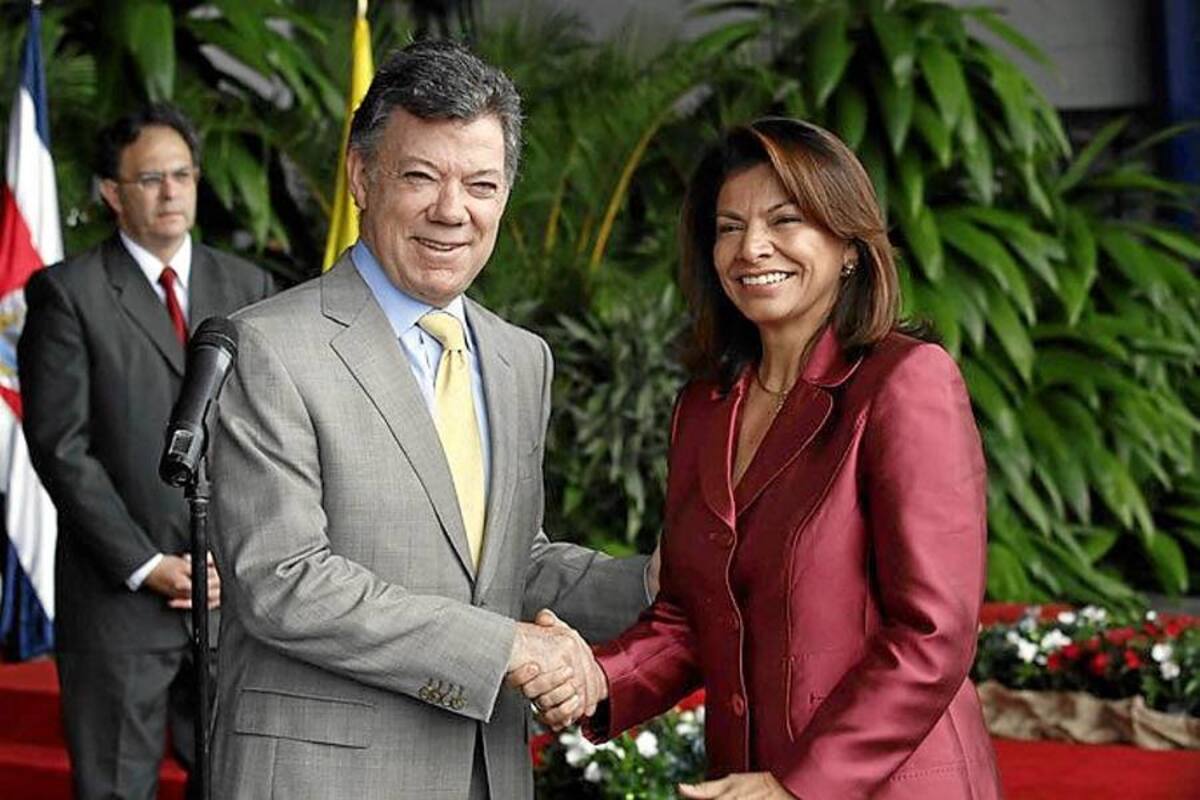El presidente Juan Manuel Santos se reunió con su homóloga de Costa Rica, Laura Chinchilla (Foto: Tomado de Internet/VANGUARDIA LIBERAL)
