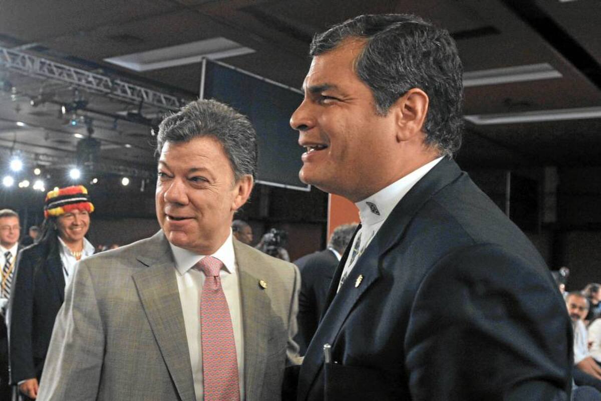 Correa envía un abrazo a Juan Manuel Santos tras superar operación de cáncer (Foto: Archivo/ VANGUARDIA LIBERAL)