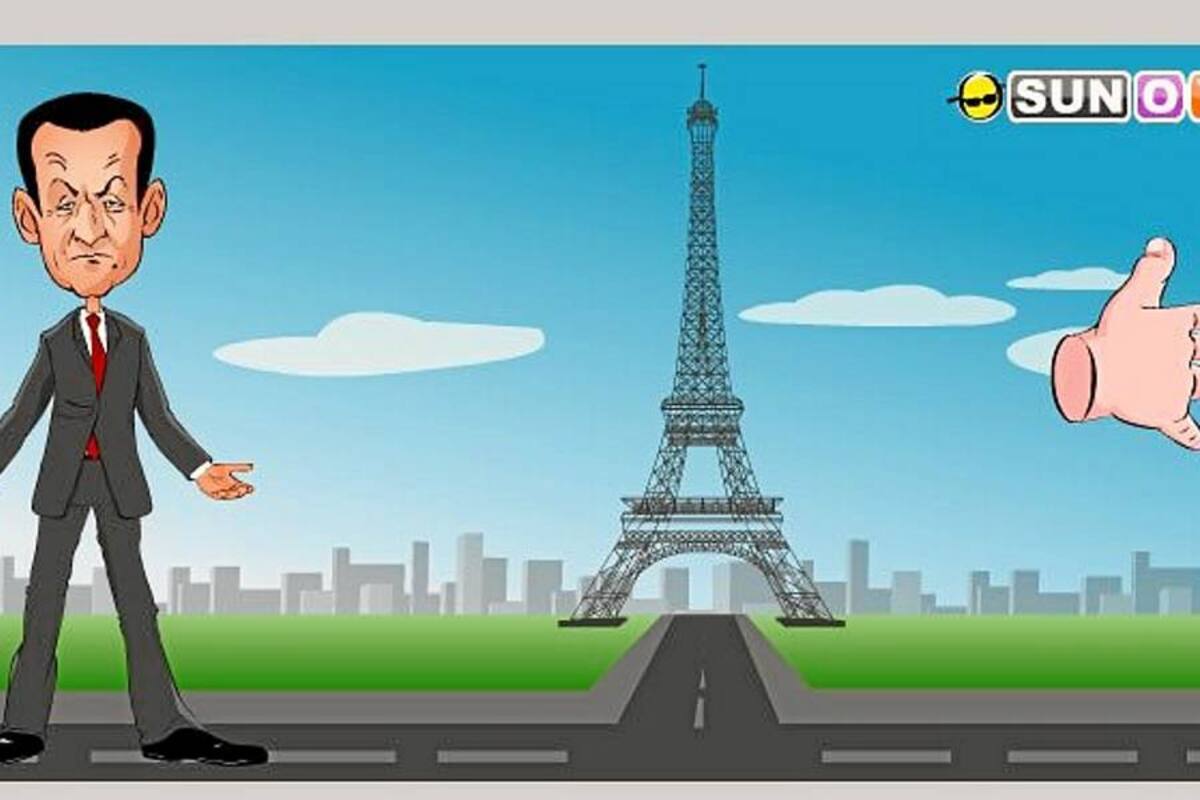 Mediante un juego, todo el que quiera puede golpear al presidente de Francia, Nicolás Sarkozy. (Foto: Tomado de Internet/VANGUARDIA LIBERAL)
