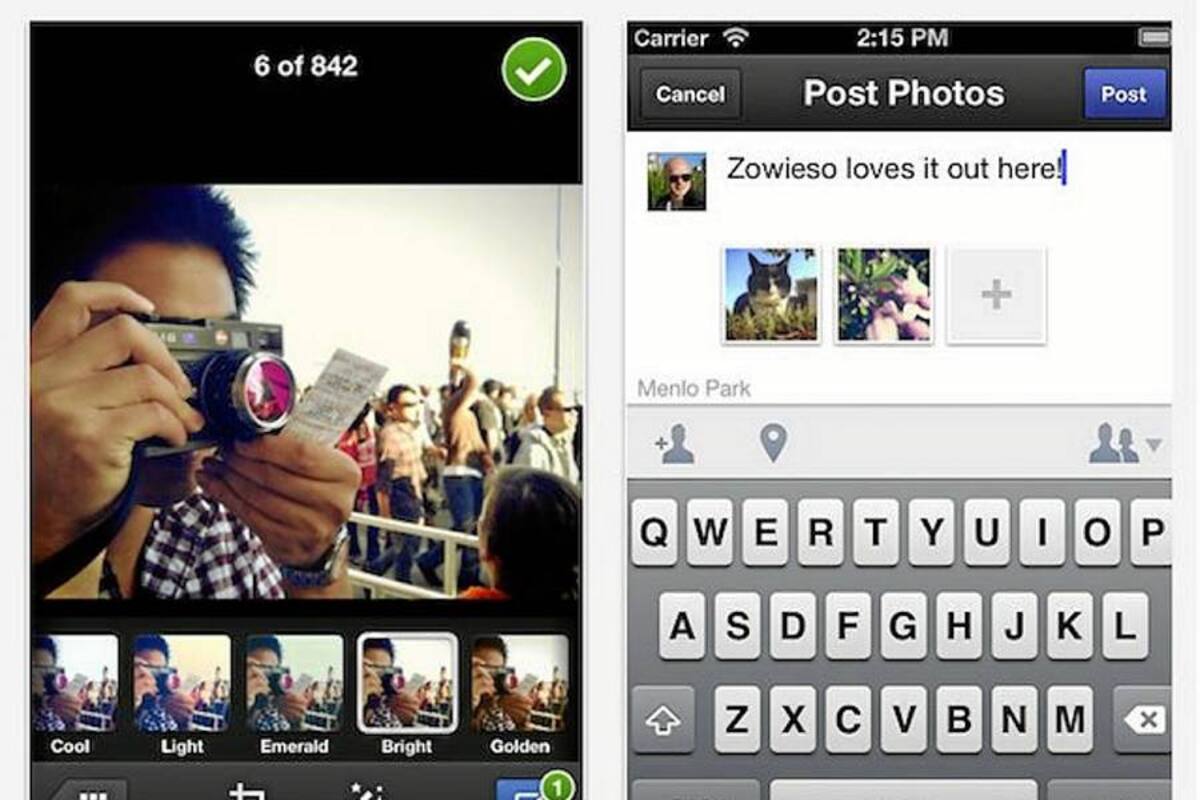 Facebook lanza una aplicación de fotos que compite con Instagram (Foto: Tomado de Internet/ VANGUARDIA LIBERAL)
