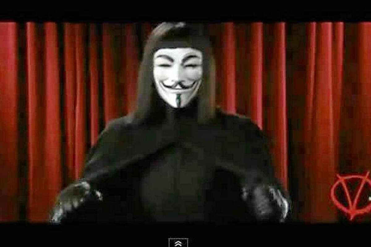 Así fue como Anonymous anunció el bloqueo de páginas web del Gobierno de Colombia (Foto: VANGUARDIA LIBERAL)