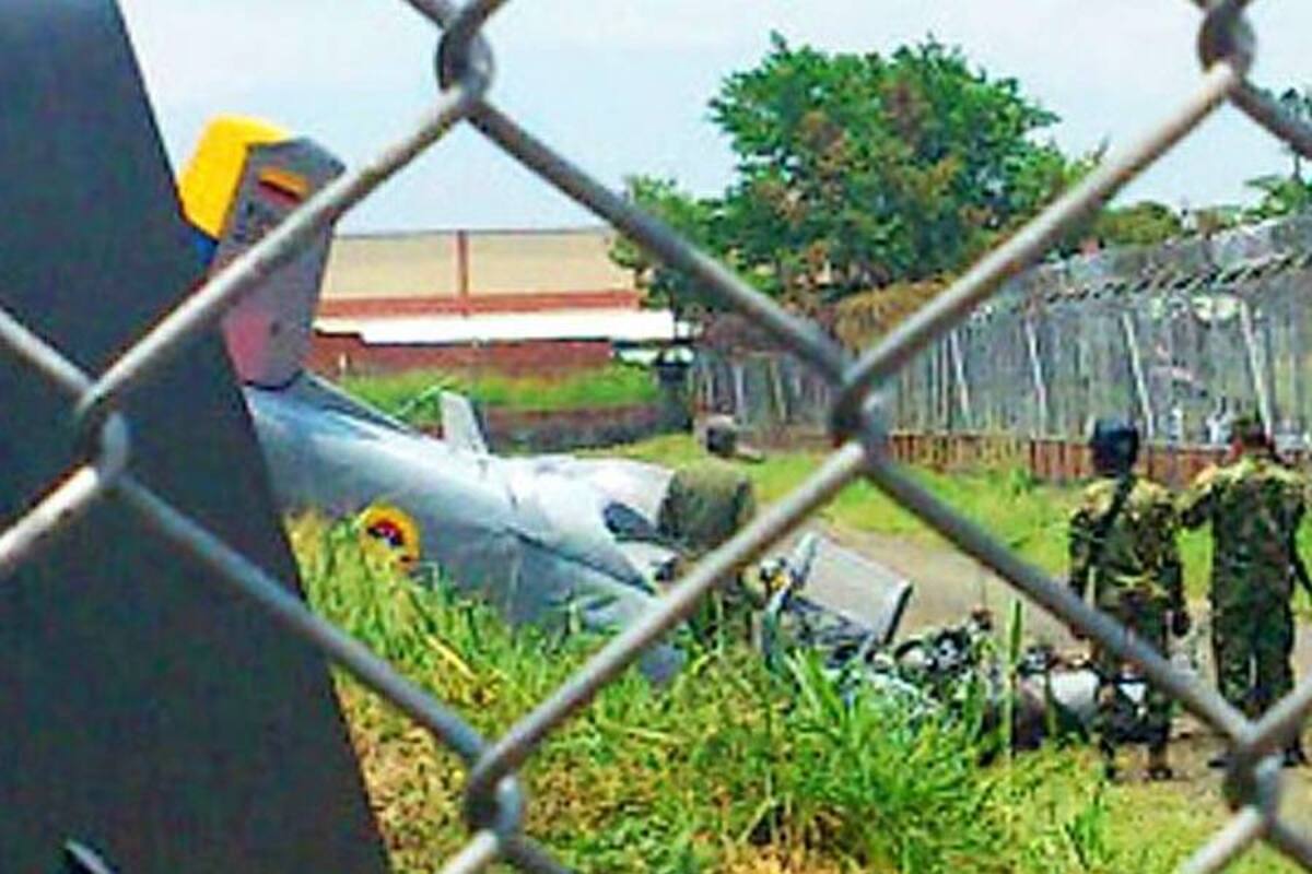 Accidente de avioneta en base aérea de Cali dejó dos tripulantes muertos (Foto: Tomada de elpais.com.co)