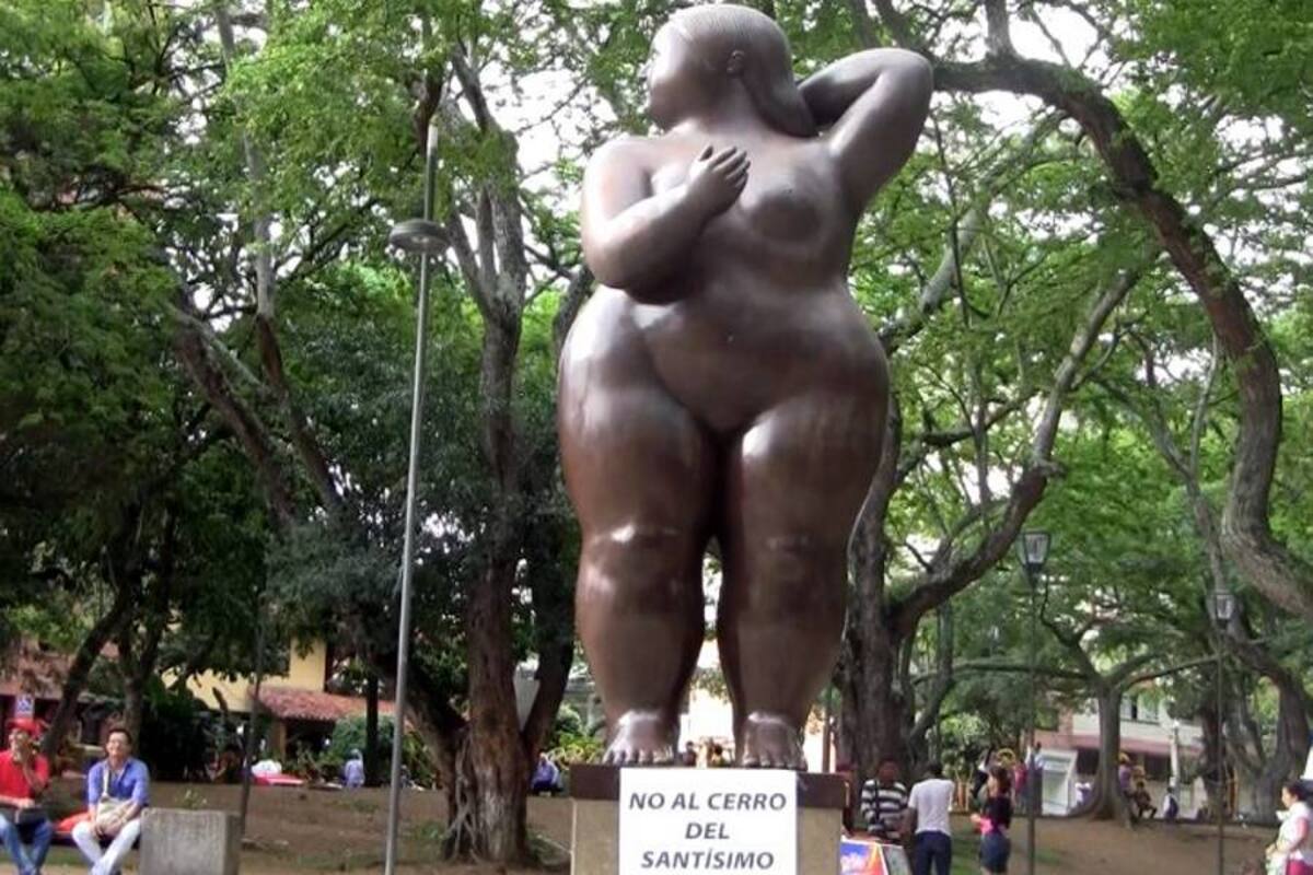 En la ‘Gorda’ de Bucaramanga protestaron en contra del Cerro Santísimo (Foto: Félix Cristancho/Vanguardia Liberal)