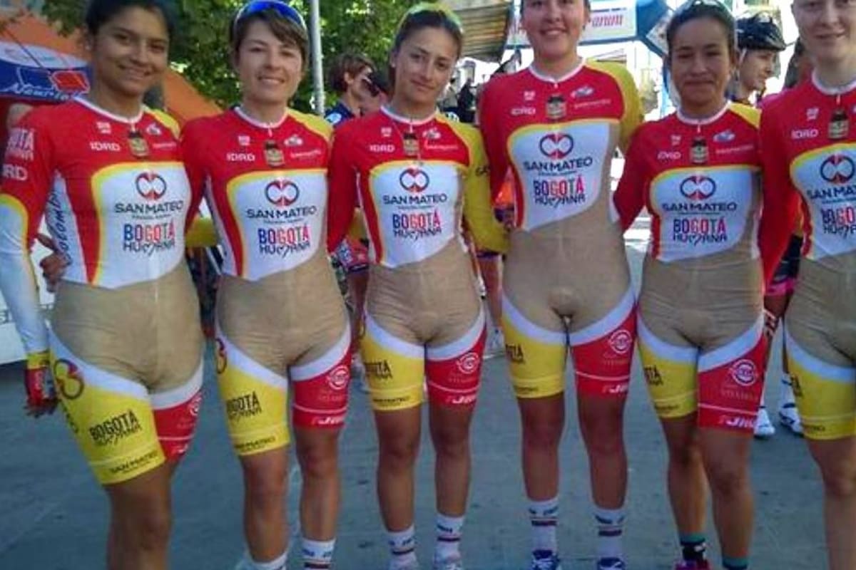 Polémica por uniforme del equipo femenino de ciclismo de Bogotá (Foto: Suministrada / VANGUARDIA LIBERAL)
