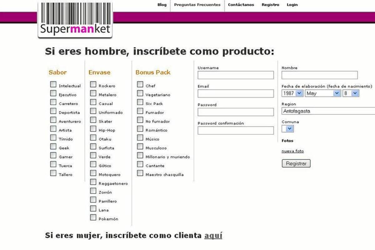 Supermanket, una tienda para comprar hombres (Foto: Pantallazo )