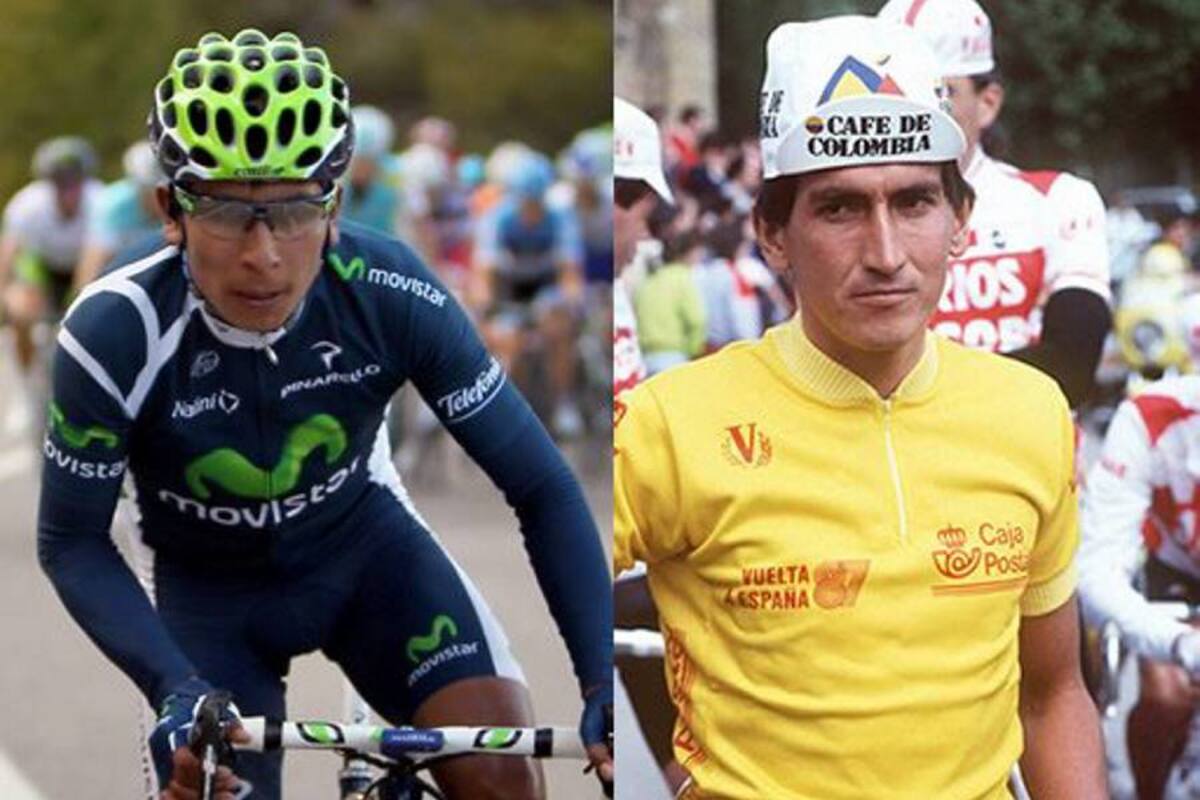 Nairo Quintana, a la rueda de Lucho Herrera (Foto: Archivo/VANGUARDIA LIBERAL)