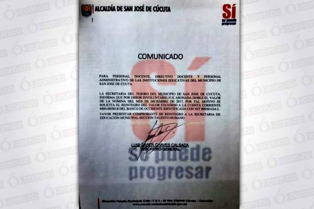 Por error consignaron doble salario a profesores y ahora deben devolverlo (Foto: TOMADO DE LAOPINION.COM.CO/VANGUARDIA LIBERAL)
