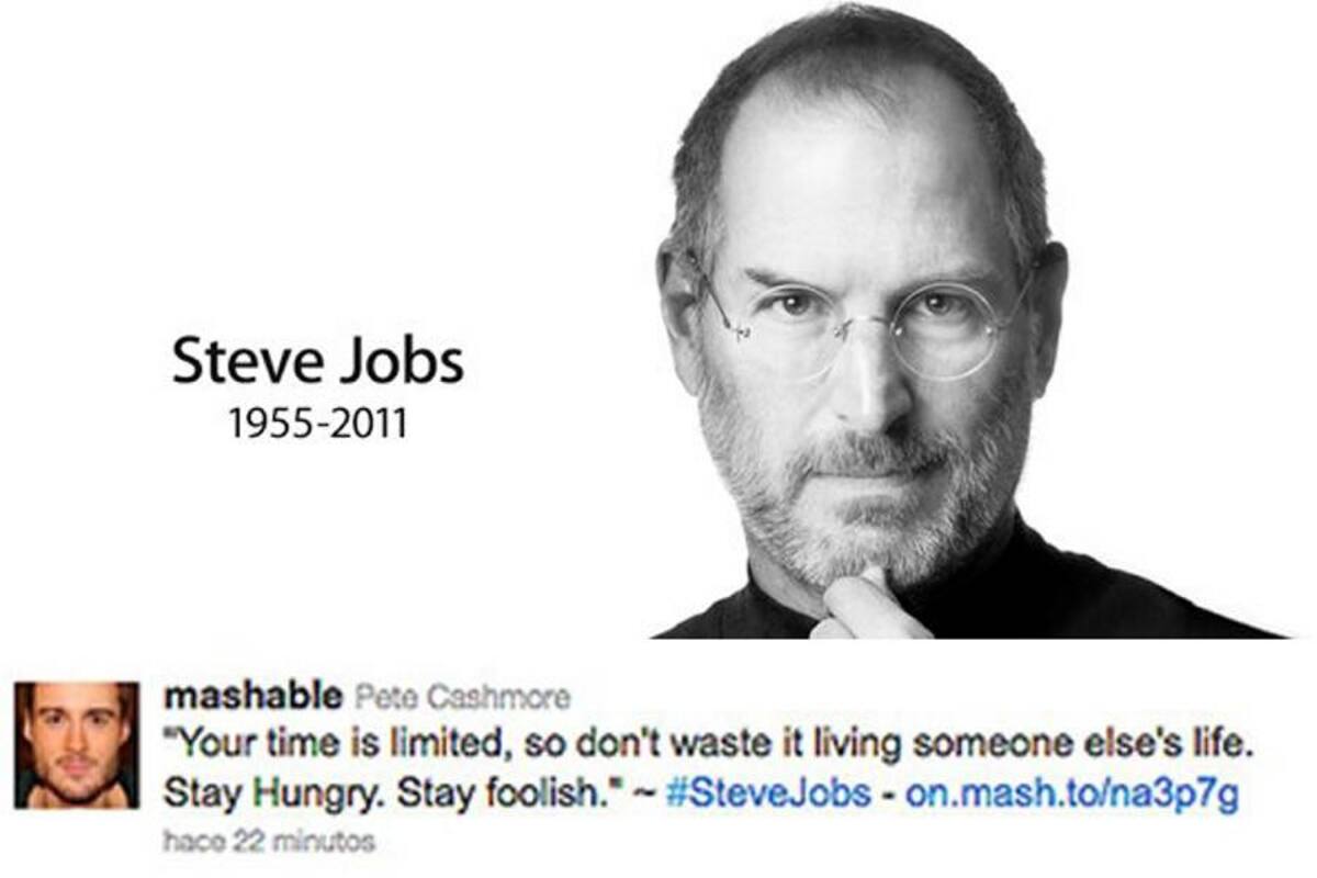 Twitter se vuelca con "visionario" Jobs por cambiar el mundo de tantas formas