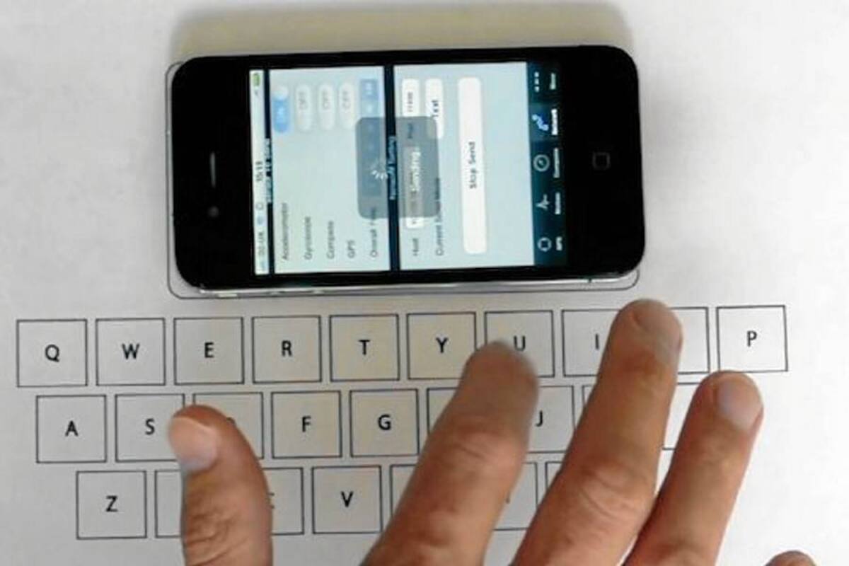 Estudiante crea un teclado invisible para iPhone (Foto: Tomado de Internet/ VANGUARDIA LIBERAL)