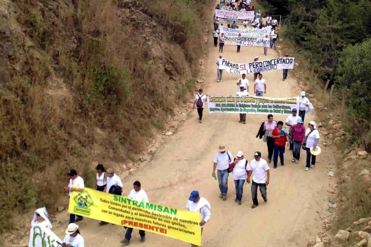 Californianos continúan en protesta pacífica contra multinacionales mineras (Foto: Archivo/VANGUARDIA LIBERAL)