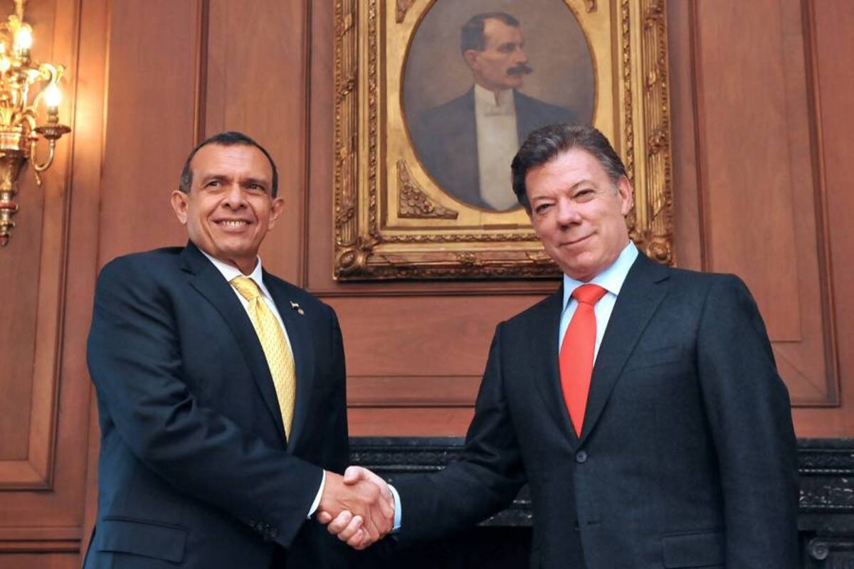 Santos recordó que la "cooperación con Honduras no es nueva" y precisó que cerca de 420 personas de la policía judicial o de las autoridades de policía ya habían sido entrenadas por Colombia. (Foto: Colprensa/VANGUARDIA LIBERAL)