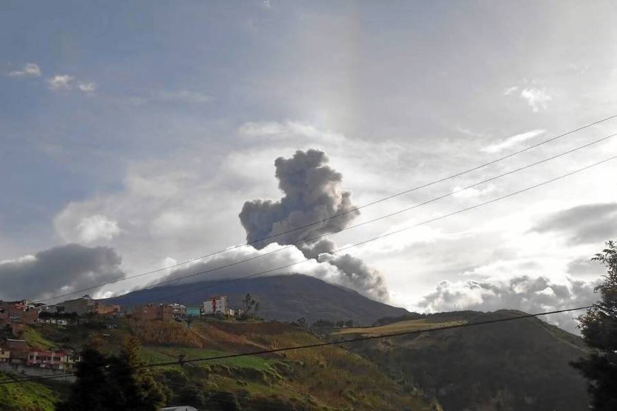 Volcán Galeras, emitió columna de ceniza hacia la atmósfera (Foto: Archivo/VANGUARDIA LIBERAL)