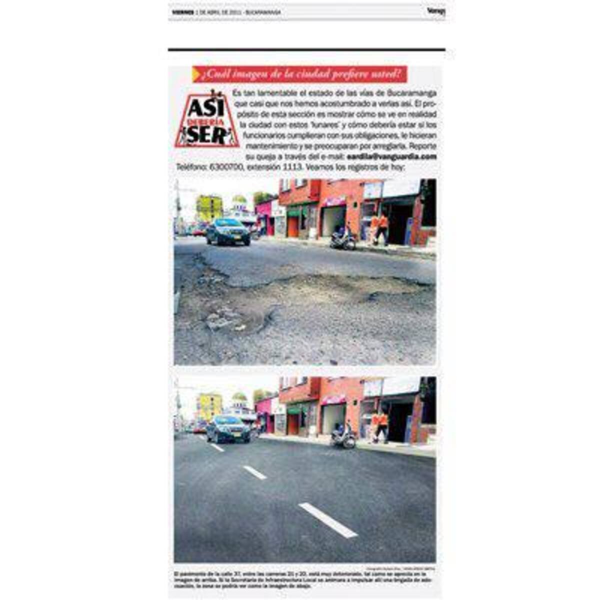 Publicación Vanguardia Liberal